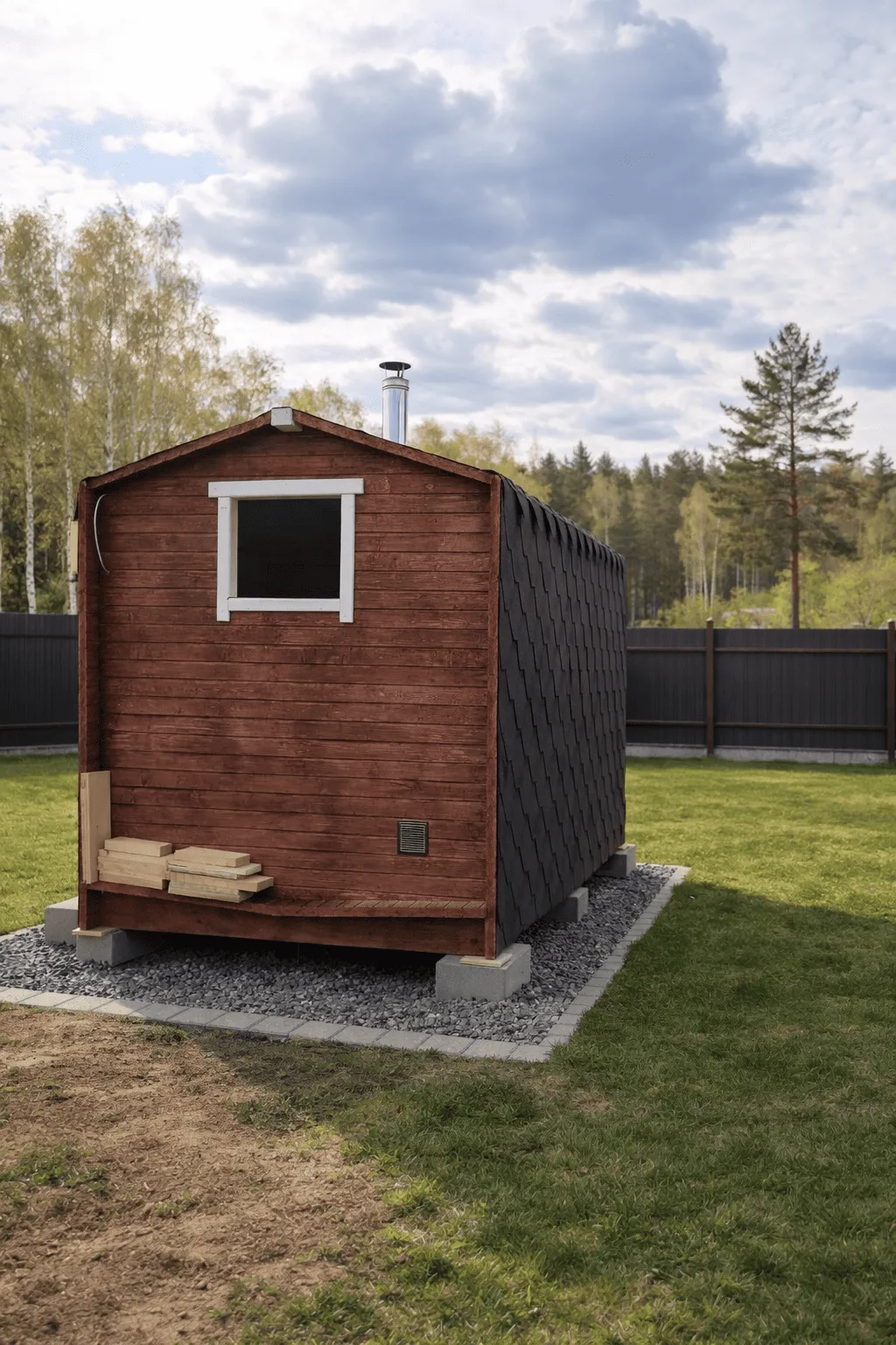 Баня-бочка «Домик»